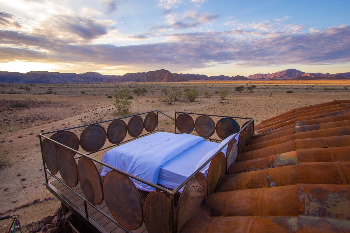 Camp Sossus star bed namibia
