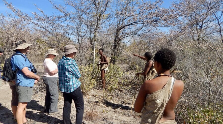 Group with San Bushmen Namibia